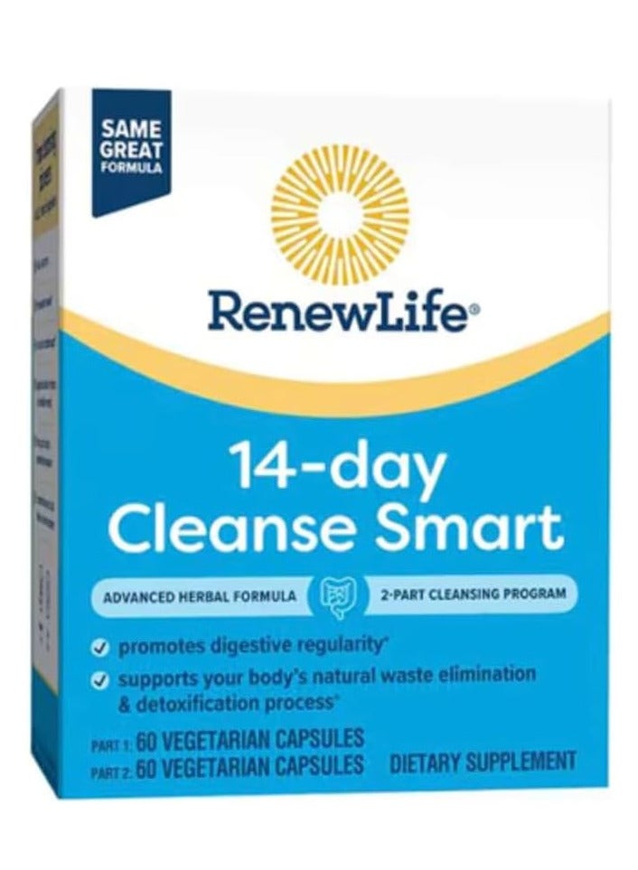 Renew Life Cleansesmart 2 Part Kit, 120 Capsules