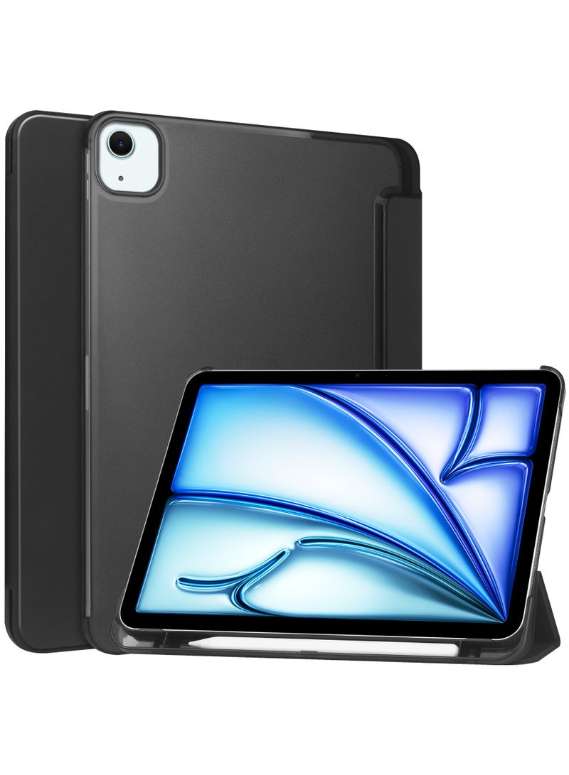 Carebao iPad Air 11-Inch M2 (2024) Case - PU Leather Exterior and PC Impact Protection with Tri-Fold Support for Angle Adjustment - Smart iPad Case with Pencil Slot and Auto Wake/Sleep Function - Image 1
