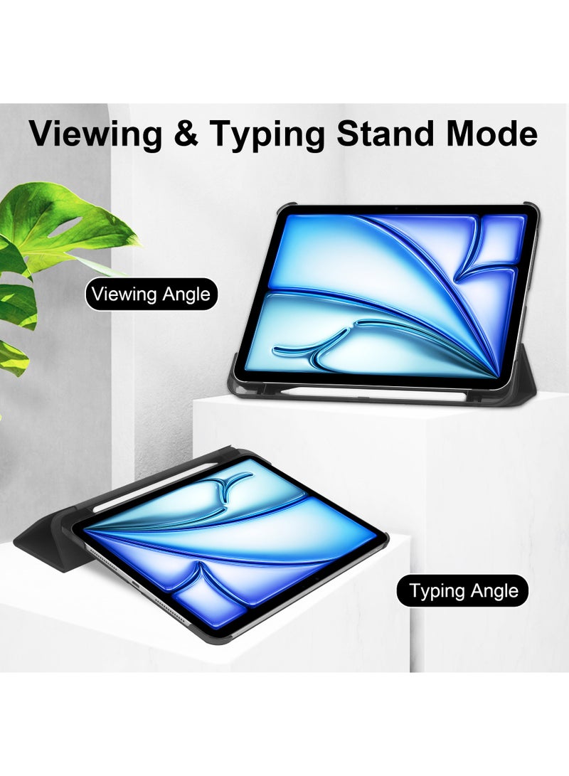 Carebao iPad Air 11-Inch M2 (2024) Case - PU Leather Exterior and PC Impact Protection with Tri-Fold Support for Angle Adjustment - Smart iPad Case with Pencil Slot and Auto Wake/Sleep Function - Image 3