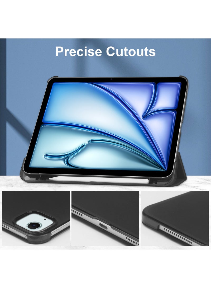 Carebao iPad Air 11-Inch M2 (2024) Case - PU Leather Exterior and PC Impact Protection with Tri-Fold Support for Angle Adjustment - Smart iPad Case with Pencil Slot and Auto Wake/Sleep Function - Image 4