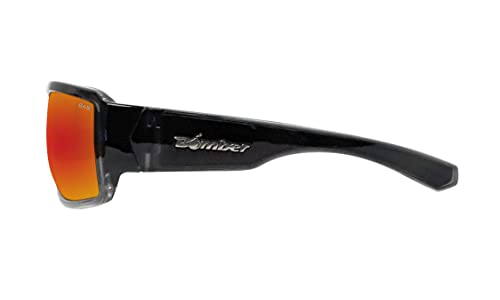 BOMBER Floating Safety Glasses for Men, 2-Tone Crystal Smoke frame, Red Mirror PC Safety lens, Non-Slip foam lining, ANSI Z87+ Compliant, Safe for Rugged Activity, Wet Conditions. - Image 4