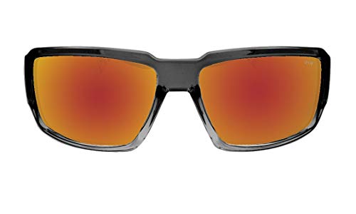 BOMBER Floating Safety Glasses for Men, 2-Tone Crystal Smoke frame, Red Mirror PC Safety lens, Non-Slip foam lining, ANSI Z87+ Compliant, Safe for Rugged Activity, Wet Conditions. - Image 2