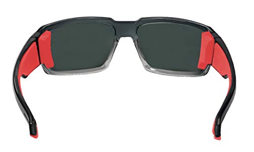 BOMBER Floating Safety Glasses for Men, 2-Tone Crystal Smoke frame, Red Mirror PC Safety lens, Non-Slip foam lining, ANSI Z87+ Compliant, Safe for Rugged Activity, Wet Conditions. - Image 3