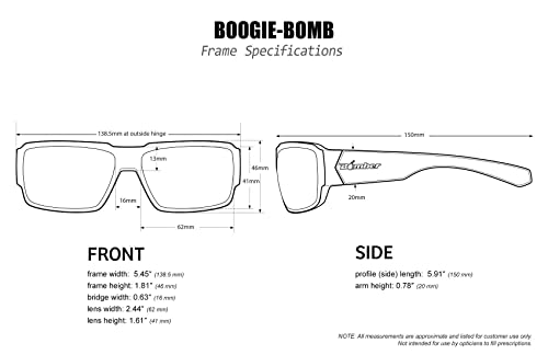 BOMBER Floating Safety Glasses for Men, 2-Tone Crystal Smoke frame, Red Mirror PC Safety lens, Non-Slip foam lining, ANSI Z87+ Compliant, Safe for Rugged Activity, Wet Conditions. - Image 5