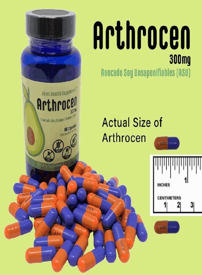 Arthrocen Joint Health Supplement, 300Mg Avocado Soy Unsaponifiable, Non-GMO, Dairy Free, Gluten Free & Shellfish Free, 60 Day Supply, One Capsule Per Day (2 Months)… - Image 2