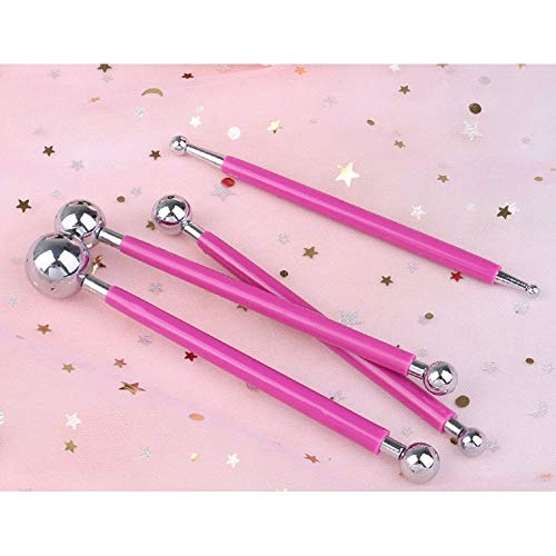 AmigozZ Stainless Steel Double Sided 4X Fondant Cake Flower Decorating Clay Sugarcraft Ball Modelling Cutter DIY Tool - Multicolor - Image 1