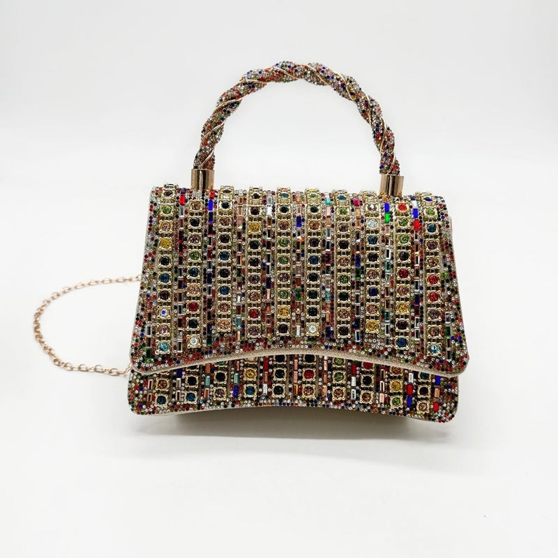 Flash Diamond E-Commerce Direct Supply Ladies Evening Bag Clutch Bag Korean Wedding Evening Bag Manufacturers Supply Handbag - Image 1