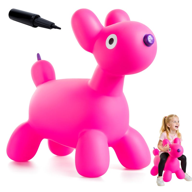 EVERICH TOY Bouncy Horse Hopper for Toddlers Balloon Dog Bouncy Animals Jumping Horse Inflatable Ride on Bouncer Hopping Toys Gifts for Boys Girls 18 Months 2 3 4 5 6 Years Old - Image 3