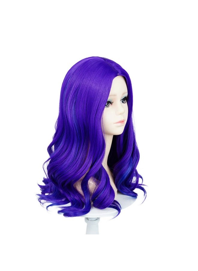 Probeauty Probeauty Purple Wavy Wig for Girls Kids, Long Curly Costume Wig for Child Halloween Cosplay Birthday Party  - Image 2