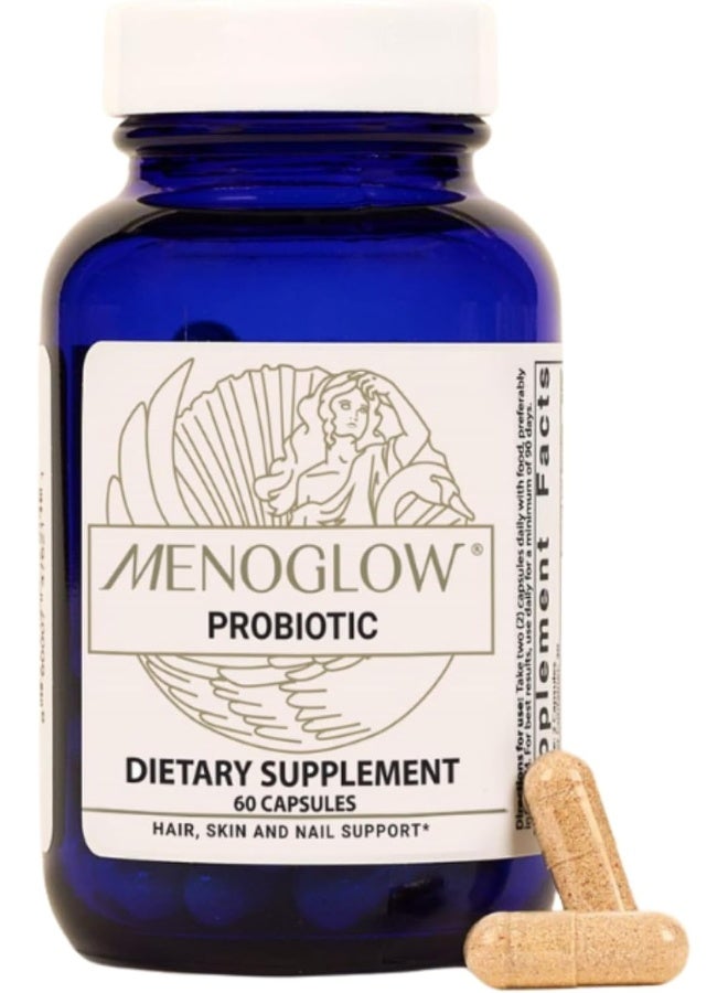 MENOLABS MenoGlow Dietary Supplement for Menopause Relief - 60 Capsules - Nutritional Supplement With Vitamin C & Hyaluronic Acid, Supports Hair, Skin & Nails Reduces Hot Flashes & Supports Gut Health - Image 1