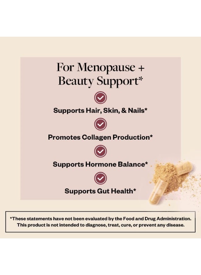 MENOLABS MenoGlow Dietary Supplement for Menopause Relief - 60 Capsules - Nutritional Supplement With Vitamin C & Hyaluronic Acid, Supports Hair, Skin & Nails Reduces Hot Flashes & Supports Gut Health - Image 2