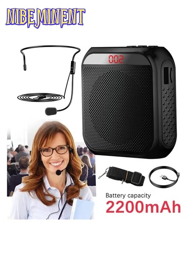 NIBEMINENT Voice Amplifier with Wired Microphone Headset Portable Rechargeable PA System Speaker Personal Microphone Speech Amplifier Loudspeaker for Teachers Tour Guides/Coaches Metting/Yoga/Fitness - Image 3