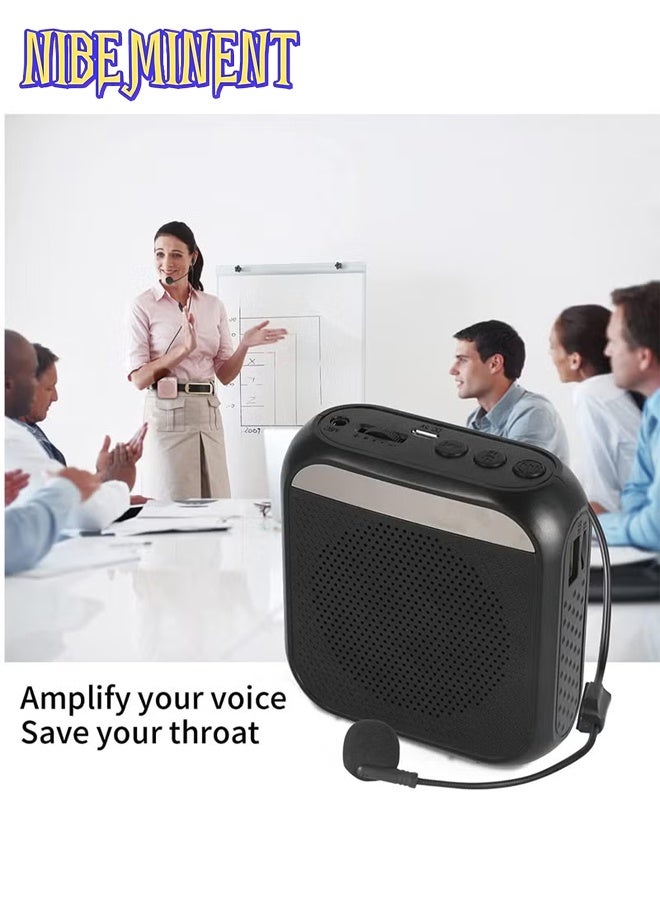 NIBEMINENT Voice Amplifier with Wired Microphone Headset Portable Rechargeable PA System Speaker Personal Microphone Speech Amplifier Loudspeaker for Teachers Tour Guides/Coaches Metting/Yoga/Fitness - Image 4