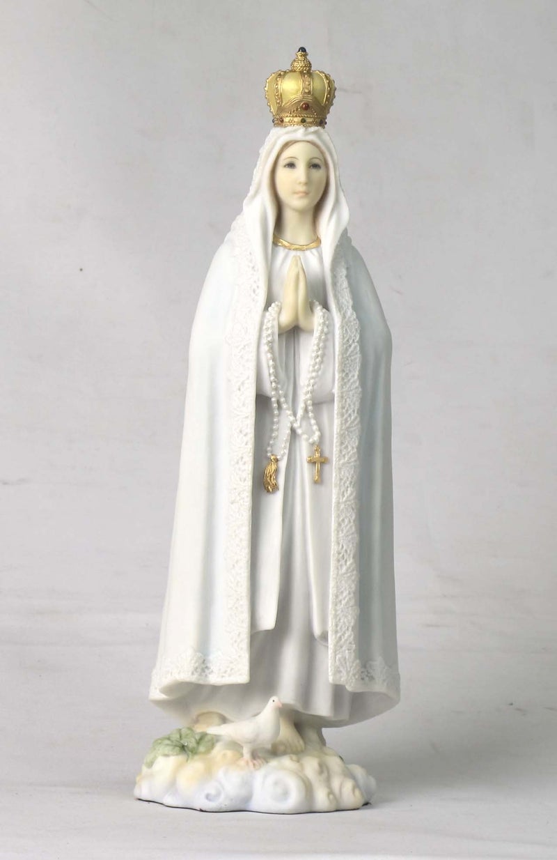 US 1063 Inch Our Lady of Fatima Decorative Statue Figurine White