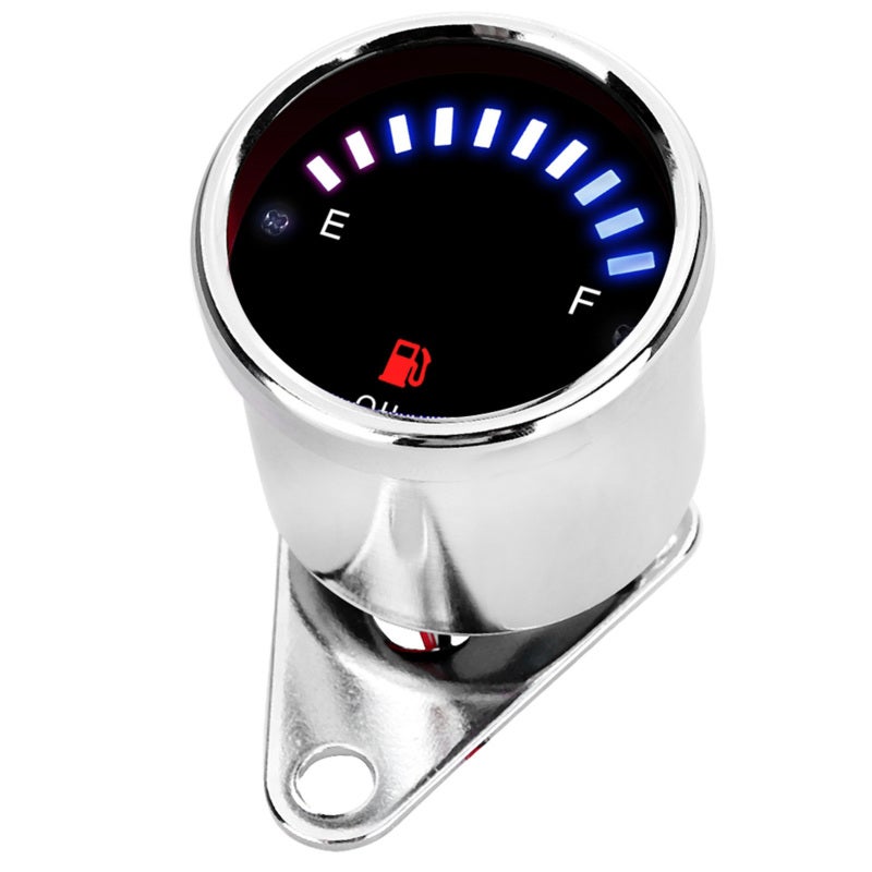 مقياس الوقود الكهربائي بهيكل من الألومنيوم مقاوم للصدمات والتآكل - مقياس زيت بشاشة LED عالية الحساسية للدراجات النارية بجهد 12 فولت تيار مستمر - Image 4