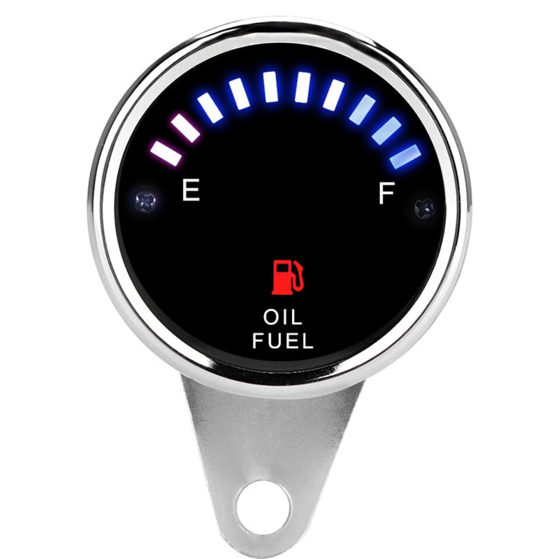 مقياس الوقود الكهربائي بهيكل من الألومنيوم مقاوم للصدمات والتآكل - مقياس زيت بشاشة LED عالية الحساسية للدراجات النارية بجهد 12 فولت تيار مستمر - Image 2