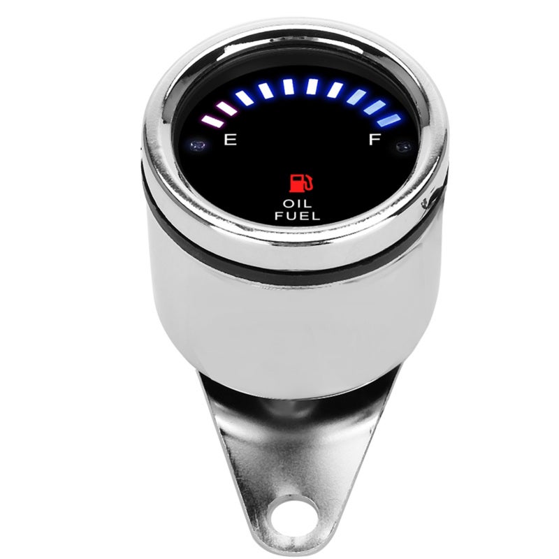مقياس الوقود الكهربائي بهيكل من الألومنيوم مقاوم للصدمات والتآكل - مقياس زيت بشاشة LED عالية الحساسية للدراجات النارية بجهد 12 فولت تيار مستمر - Image 3