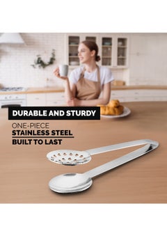 Excefore Tea Bag Squeezer 4 Pcs Stainless Steel Tea Bag Holder Tea Bags Strainer Clip for Gripping Ice Cubes for Loose Black Tea Herbal Tea or Iced Tea Bags for Kitchen Tools  - Image 3