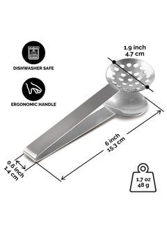 Excefore Tea Bag Squeezer 4 Pcs Stainless Steel Tea Bag Holder Tea Bags Strainer Clip for Gripping Ice Cubes for Loose Black Tea Herbal Tea or Iced Tea Bags for Kitchen Tools  - Image 5