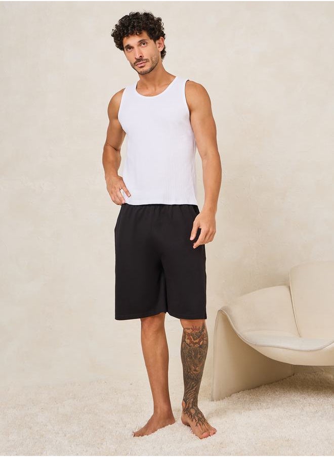 Styli Ribbed Cotton Vest with Scoop Neck  - Image 2