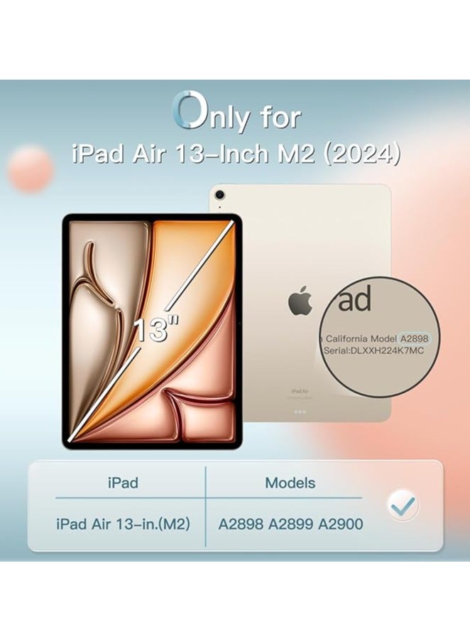 جي تيك حافظة لجهاز iPad Air 13 بوصة M2 (2024)، غطاء ذكي بحامل نحيف وغطاء خلفي صلب مع خاصية التنبيه/السكون التلقائي (Starlight) - Image 4