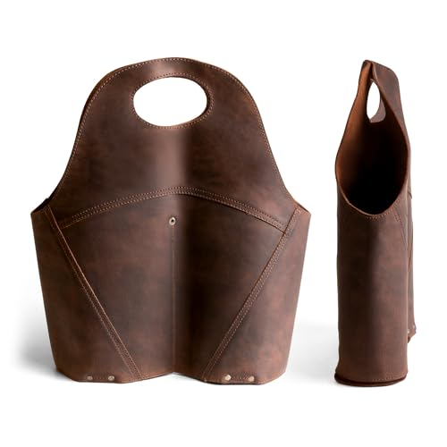 Hide & Drink, Double Wine Bottle Carrier, Holder Case for Bordeaux Bottle, Tote Bag, Travel Purse, Picnic, Full Grain Leather, Handmade, Bourbon Brown - Image 2