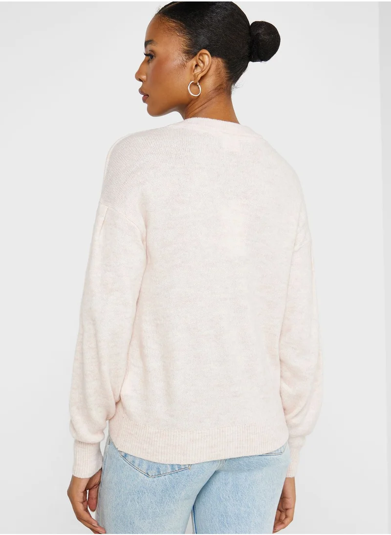 Vila V-Neck Knitted Sweater