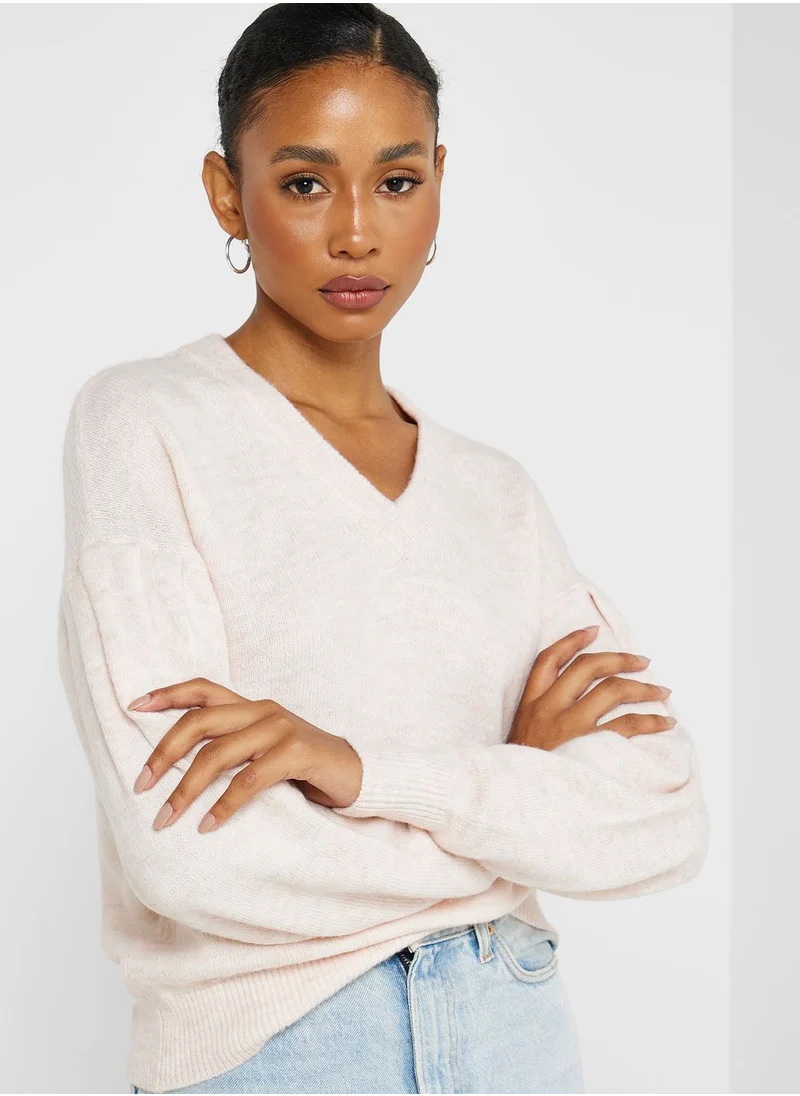 Vila V-Neck Knitted Sweater