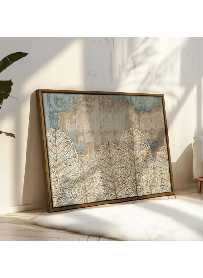 Home Gallery Modern abstract geometric tropical foliage framed wall art 120x80 - Image 1