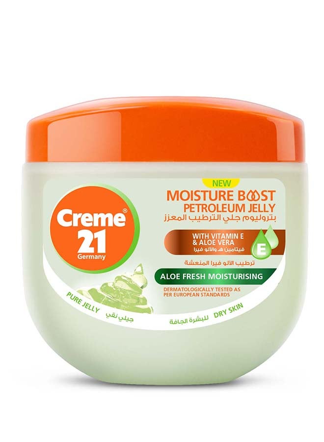 Aloe Fresh 100% Pure Petroleum Jelly | Face, Body & Hand Moisturizer with Aloe Vera & Vitamin E | Deep Hydration & Refreshing Feel | Suitable for Dry Skin | Dermatologically Tested