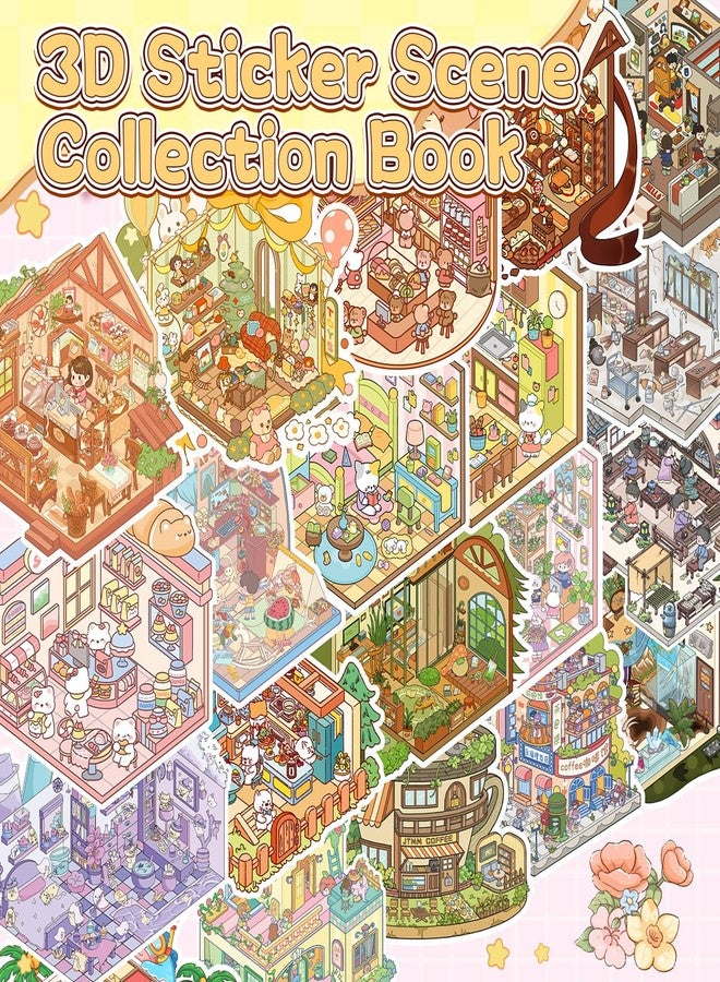 Bsenhe 20 Sets DIY 3D Sticker Scene, Sticker Collection Book Make Your Own Shop House Crafts for Adults Therapy for Relief Stress Pass The Time Gift for Girls Boys (Drink) - Image 4
