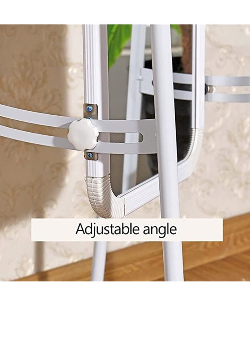 Full Length Mirror With Stand And Wheels 40 Cm X 31 Cm X 152 Cm White  - Image 3