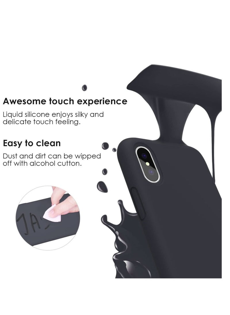 Raxoom Case for iPhone Xs, [7FT Drop Protection] [Soft Anti-Scratch Microfiber Lining] Liquid Silicone Gel Rubber Phone Case, Full Body Drop Protection Cover Case, 5.8 inch, Black - Image 4