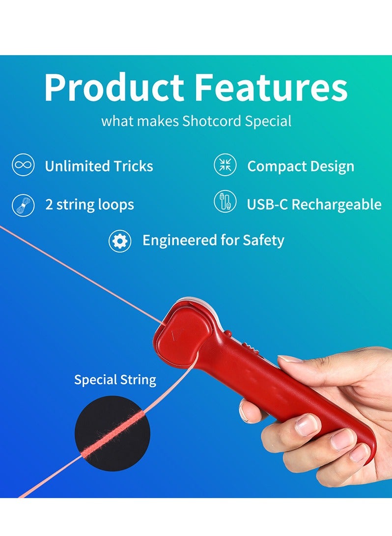 Y&D Glow-in-the-Dark Rope Launcher Electric Rope Propeller Creative Teasing Cat Toys - Image 2