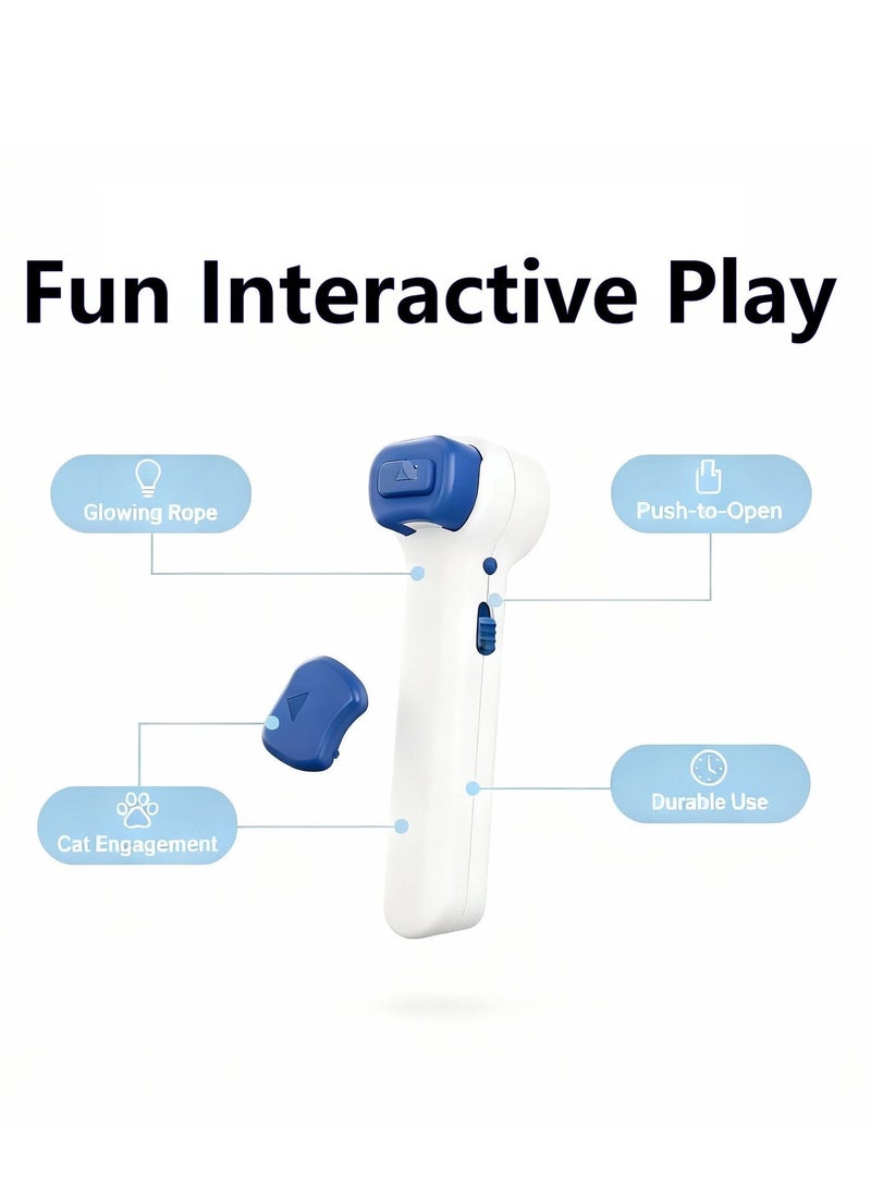 Y&D Electronic Toy Pet Toy Glow in the Dark Rope Launcher Toy Interactive String Shooter Fun Floating Fidget Toy for Kids Ideal Eid Christmas Birthday Gift for Children Toy - Image 2