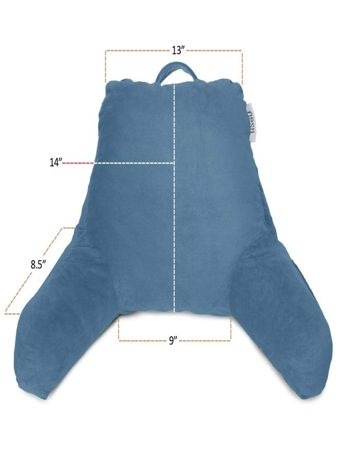 Nestl Reading Pillow for Kids & Teens with Shredded Memory Foam, Backrest Pillows for Reading, Watching, and Gaming, Use on the Couch, Bed, or Floor, Adjustable Support with Washable Cover Blue Heaven - Image 2