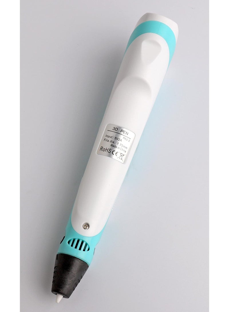 3D pen 3D Printing-Pen With Adjustable Speed And Temperature (AU Plug) Blue/White - Image 2