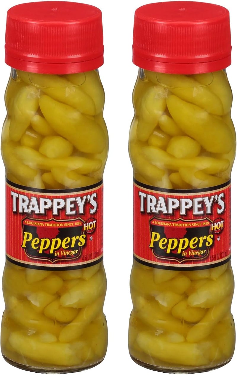 Trappey's Hot Peppers in Vinegar (4.5 oz, 2 Pack)