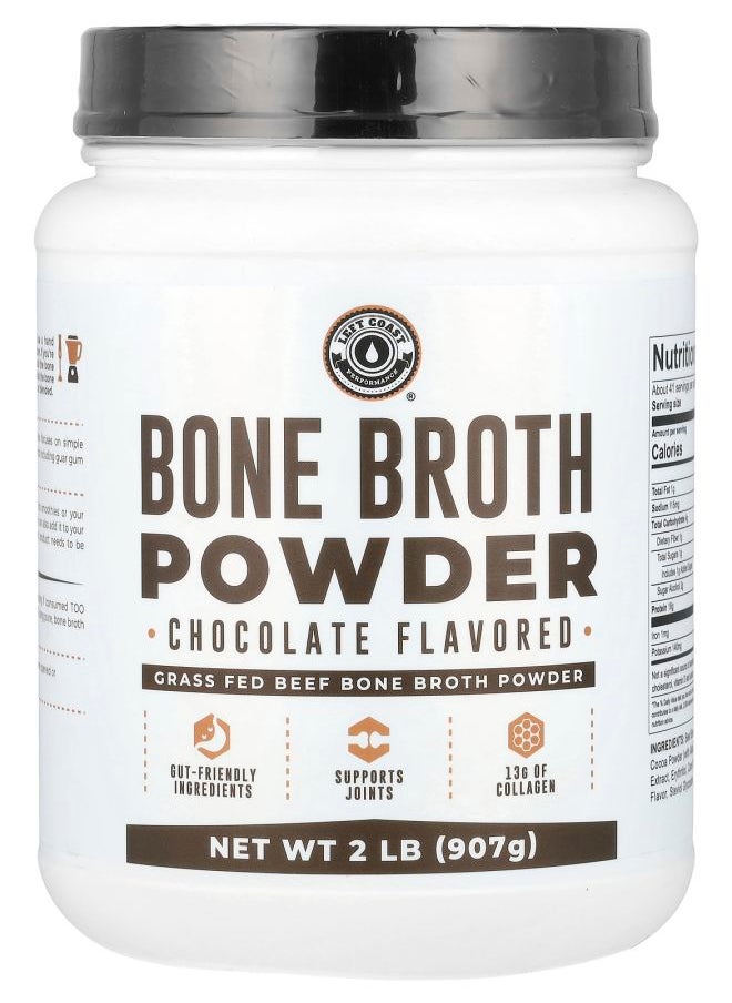 Left Coast Performance - Bone Broth Powder Chocolate 2 lb (907 g) - Image 1
