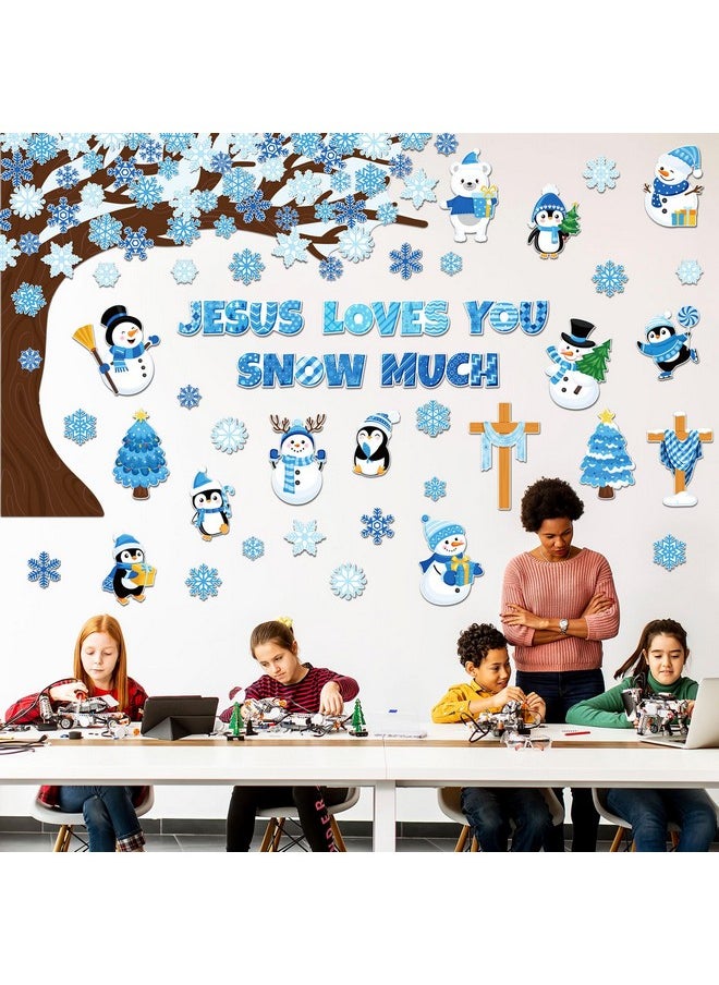 114 Pcs Winter Bulletin Board Decorations Christmas Christian Tree Bulletin Board Cutouts Religious Classroom Decoration Snowflake Snowman Cutouts For Christmas School Home Wall - pzsku/Z9AA6583A518A877FEF1AZ/45/_/1731922456/1294aeb3-033d-4a56-8e4f-85c1c1063ca5