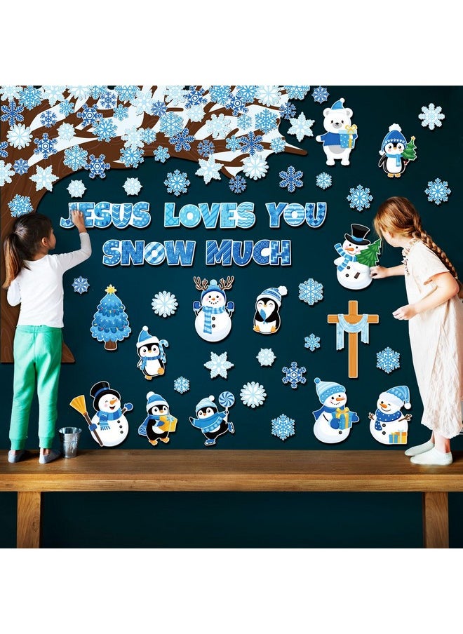 114 Pcs Winter Bulletin Board Decorations Christmas Christian Tree Bulletin Board Cutouts Religious Classroom Decoration Snowflake Snowman Cutouts For Christmas School Home Wall - pzsku/Z9AA6583A518A877FEF1AZ/45/_/1731922457/5d375e0a-e101-4016-982e-db5c0581a668