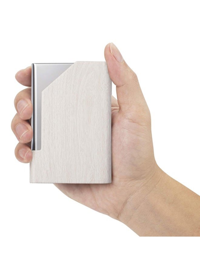 FACATH Business Card Holder for Women and Men, Business Card Case - PU Leather Business Card Case Credit Card ID Case/Wallet Pocket Business Name Card Holder with Magnetic Shut - Keep Cards Secure - Image 5