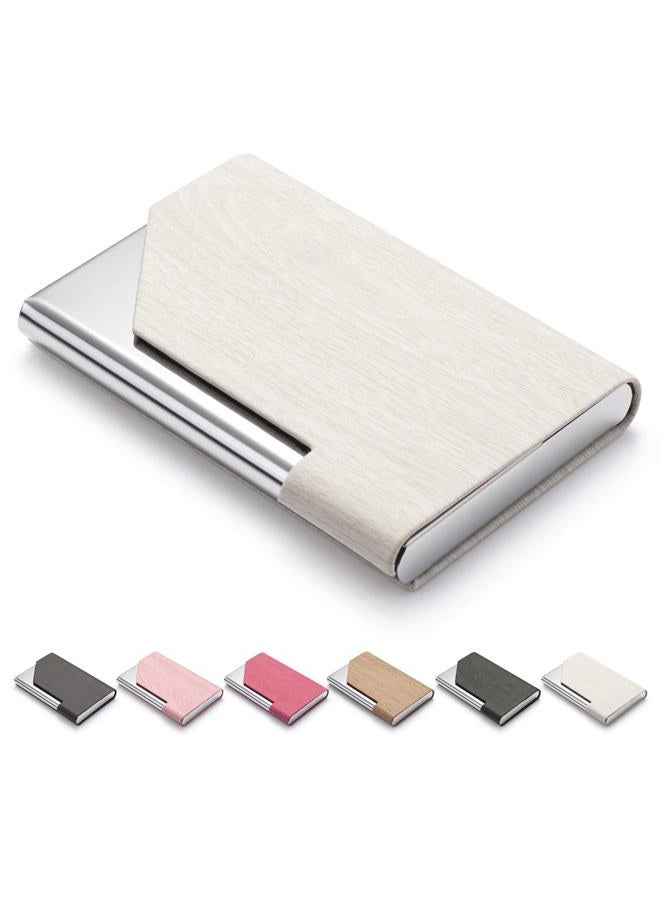 FACATH Business Card Holder for Women and Men, Business Card Case - PU Leather Business Card Case Credit Card ID Case/Wallet Pocket Business Name Card Holder with Magnetic Shut - Keep Cards Secure - Image 1