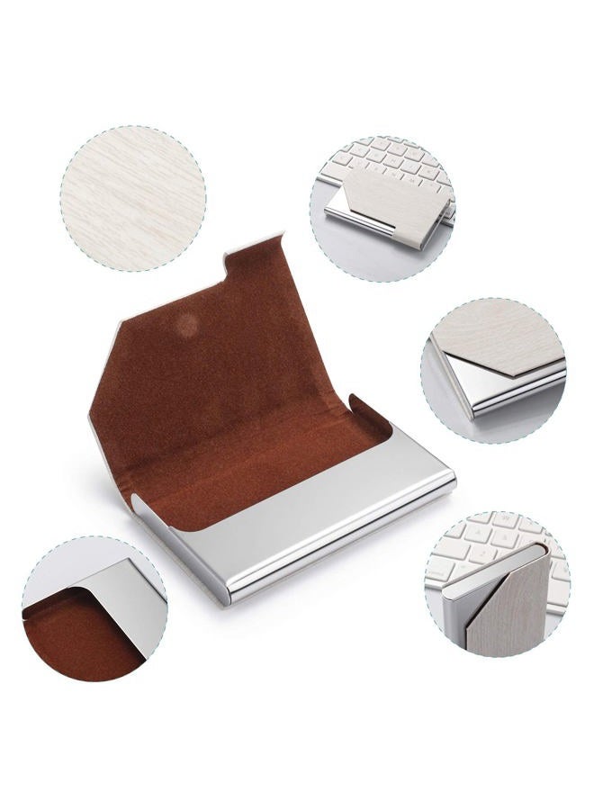 FACATH Business Card Holder for Women and Men, Business Card Case - PU Leather Business Card Case Credit Card ID Case/Wallet Pocket Business Name Card Holder with Magnetic Shut - Keep Cards Secure - Image 4