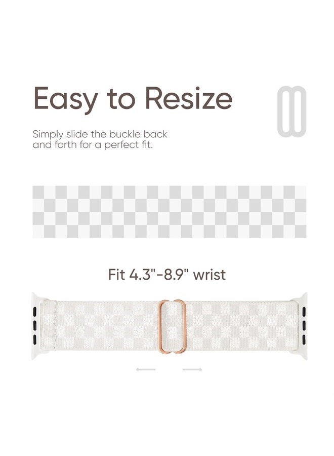 CCnutri Stretchy Nylon Solo Loop Compatible with Apple Watch Band 38mm 40mm 41mm 42mm 44mm 45mm 49mm, Adjustable Braided Sport Elastic Wristbands Women Men Straps for iWatch Series Ultra/8/7/6/5/4/3/2/1/SE - Image 3