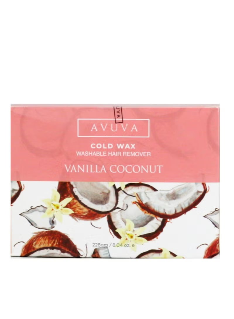 Avuva Cold Wax Hair Removal - Vanilla Coconut  - 228 gm