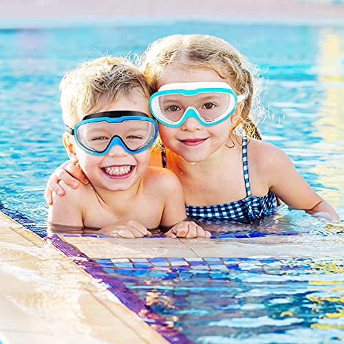 Dravizon Swimming Goggles Comfortable Silicone Large Frame Swim Glasses Anti-Fog Uv Men Women Swim Mask Waterproof For Men, Women, Junior, Adults（Transparent White - Image 2