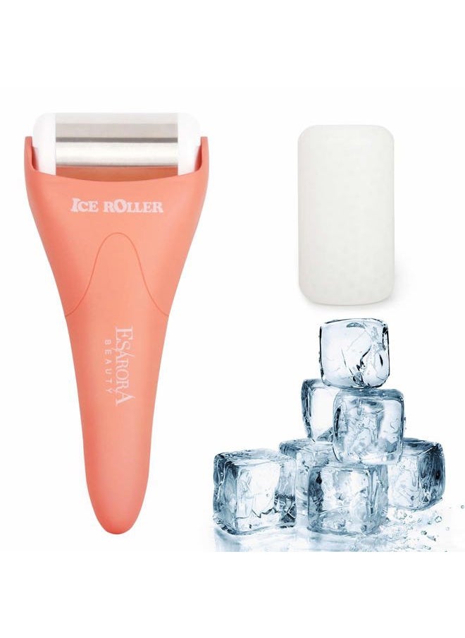 Esarora - Ice Roller, Ice Roller for Face & Eye, Puffiness, Migraine, Pain Relief and Minor Injury, Skin Care Products with 2 Roller (1 Plastic Roller & 1 Stainless Steel Roller) - Image 1
