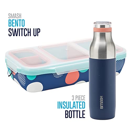 Smash Products Bento Switch Up with Bottle Misty - Leakproof with adjustable dividers and 16.9 fl oz Bottle Misty colored - Image 5