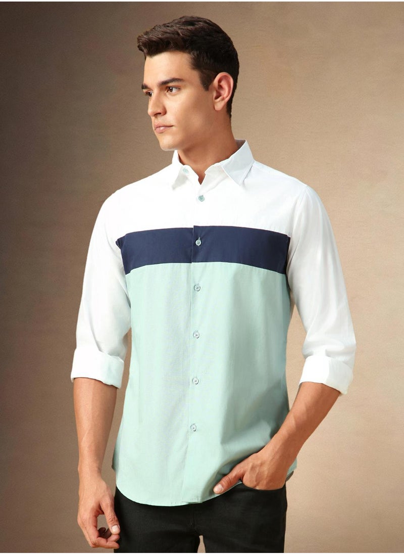 White, Navy And Sage Shirt For Men For Men - pzsku/Z9AA691AC747EA3F36D9CZ/45/_/1734344352/9fcb87e0-d51b-4c67-ac2b-3ee1b379e9c5